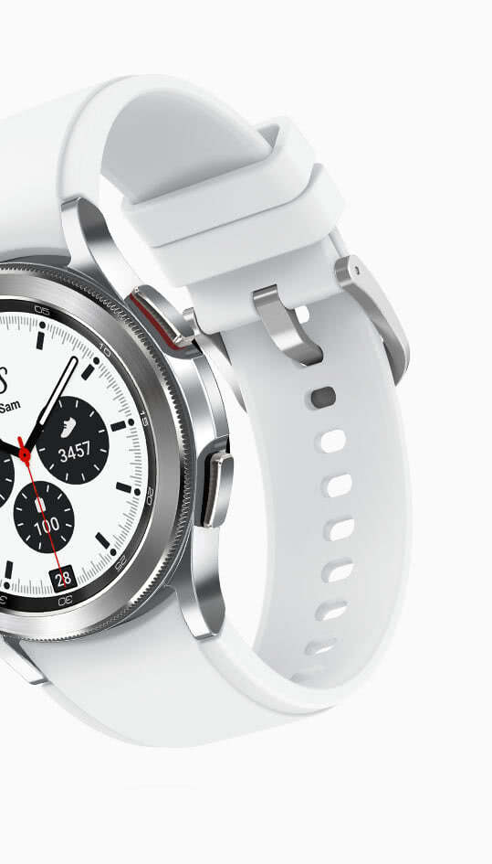 galaxy watch4 classic silver band life style