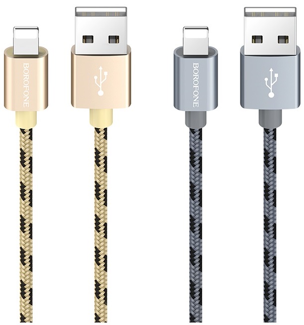 Кабель USB -> Lightning 1m BOROFONE BX24 2.4A