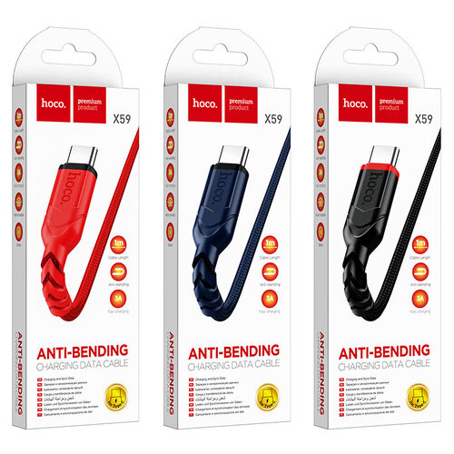 Кабель USB -> Type C 2m HOCO X59