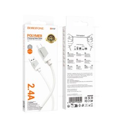 Кабель USB -> microUSB 1m BOROFONE BX107 2.4A MAX