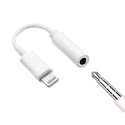 Кабель-переходник Audio 3.5mm -> Lighting LJ01 белый
