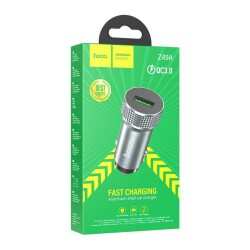 Авто З/У 1xUSB Hoco Z49A QC3.0 (без кабеля) серый