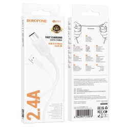 Кабель USB -> microUSB 1m BOROFONE BX111 2.4A MAX