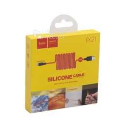 Кабель USB -> Lightning 1m HOCO X21 Silicone красный