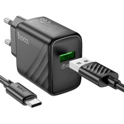 Сетевое З/У 1xUSB Hoco CS21A QC3.0 18W+кабель Type-C