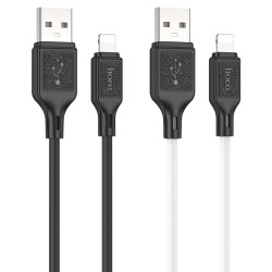 hoco-x90 cool silicone charging data cable usb ltn colors