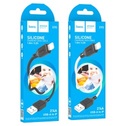 hoco-x90 cool silicone charging data cable usb ltn packing