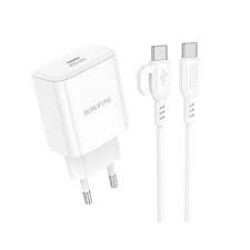 Сетевое З/У 1xType-C BOROFONE BA81A PD20W + кабель Type-C/Type-C