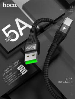 Кабель USB -> microUSB 1m HOCO U53