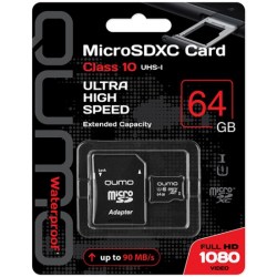 MicroSD 64GB Class 10 (с адаптером) Qumo UHS-1