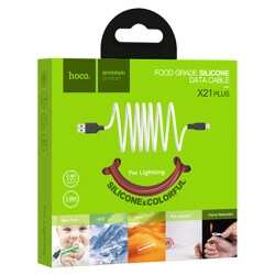 Кабель USB -> Lightning 1m HOCO X21 Plus Silicone  белый