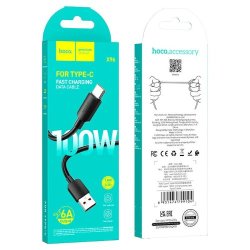 Кабель Type-C -> Type C 1m Hoco X96 60W черный