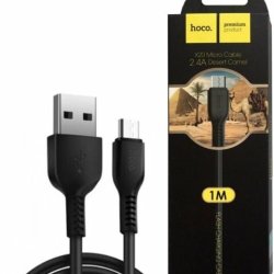 Кабель USB -> microUSB 1m HOCO X20 черный