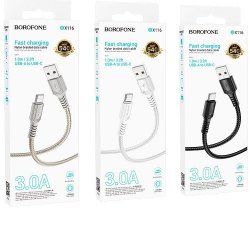 Кабель USB -> Type C 1m BOROFONE BX116 18W 3A MAX