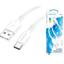 Кабель USB -> Type C 1m BOROFONE BX80 2.4A MAX белый