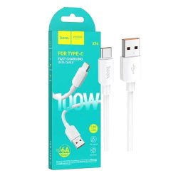 Кабель USB -> Type C 1m HOCO X96 100W 6A MAX белый