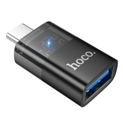 Переходник USB (м) -> Type-C (п) Hoco UA36B черный