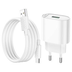 Сетевое З/У 1xType-C Hoco C109A PD20W + кабель TypeC-TypeC  белый