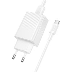 Сетевое З/У 1xUSB BOROFONE BAS72A QC3.0 18W + кабель Type-C
