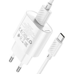 Сетевое З/У 1xUSB Hoco C109A QC3.0 18W + кабель Type-C белый