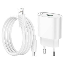 Сетевое З/У 1xUSB Hoco C109A QC3.0 18W + кабель Type-C белый