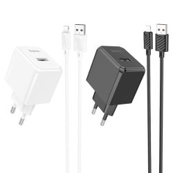 Сетевое З/У 1xUSB Hoco CS11A 2.1A + кабел Lighting