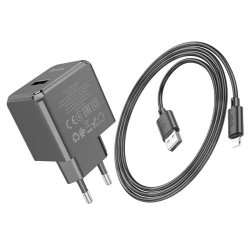 Сетевое З/У 1xUSB Hoco CS11A 2.1A + кабел Lighting черный