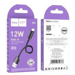 Кабель USB -> Lightning 25cm HOCO X96 2.4A MAX